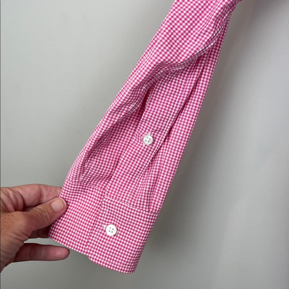 J. McLaughlin Women's Pink Gingham Button Down Casual  Shirt Size Medium - Picture 5 of 10